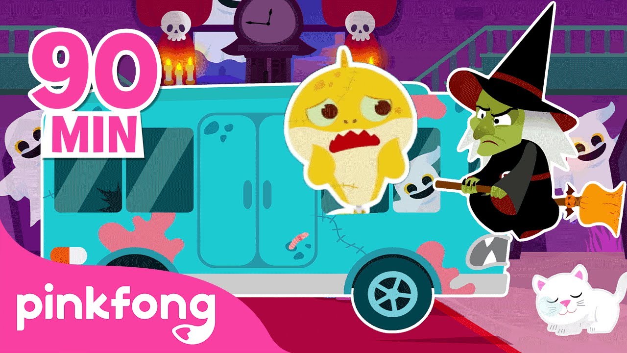 Halloween Bus Play and other Cartoons for Kids | Halloween Story | Pinkfong Baby Shark