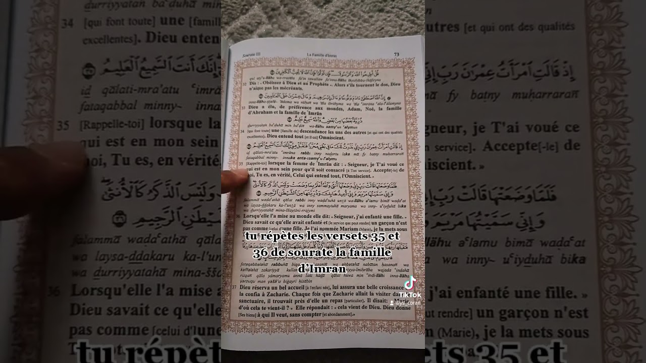 Versets à répéter pour un accouchement facile