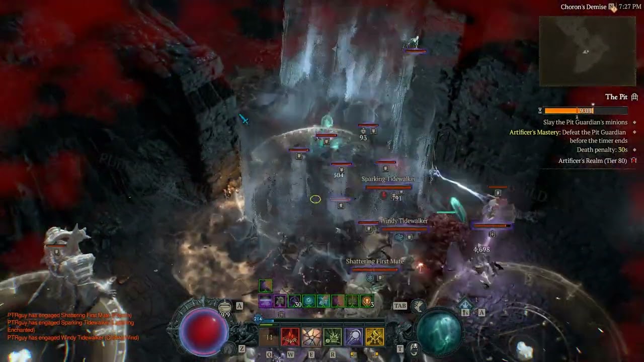 D4 PTR 2.0.1 Golemancer Pit 80 10:07 No Deaths No Pots