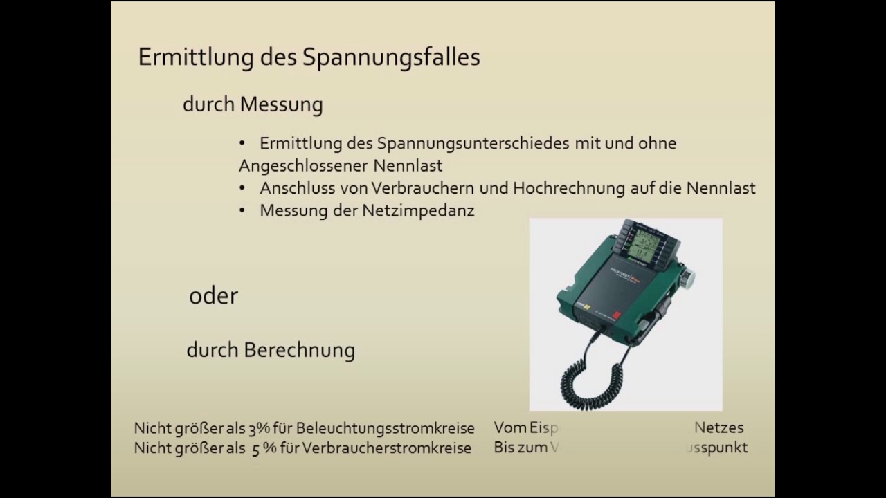 Nachweis des Spannungsfalls nach Erneuerung der Norm (11)