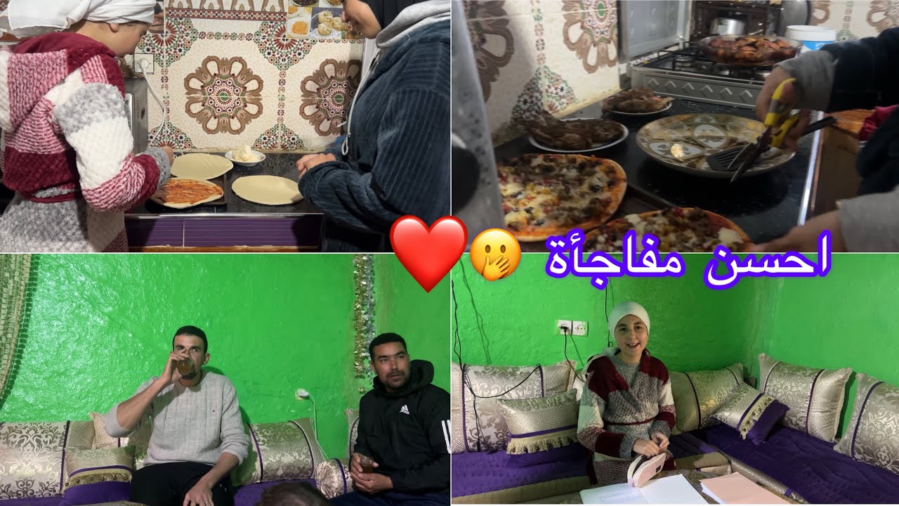 احسن فطور 🍕🥪مع حبيبي قلنا مفاجأة ❤️