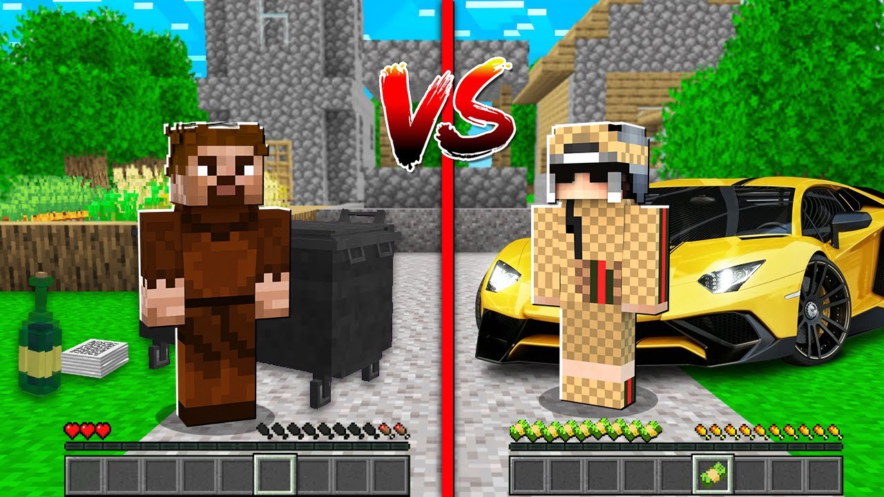 FAKİR HAYAT VS ZENGİN HAYAT 😱 - Minecraft