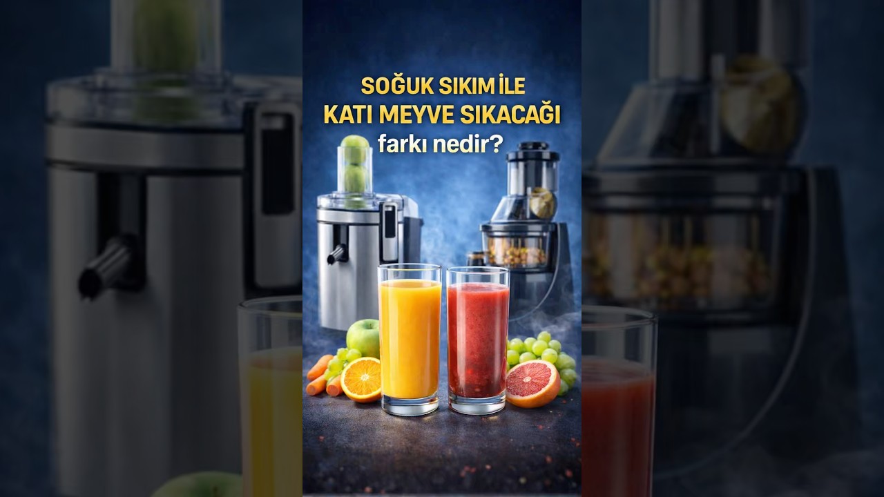 Soğuk sıkım ve katı meyve sıkacağı arasındaki fark ne? #shortvideo