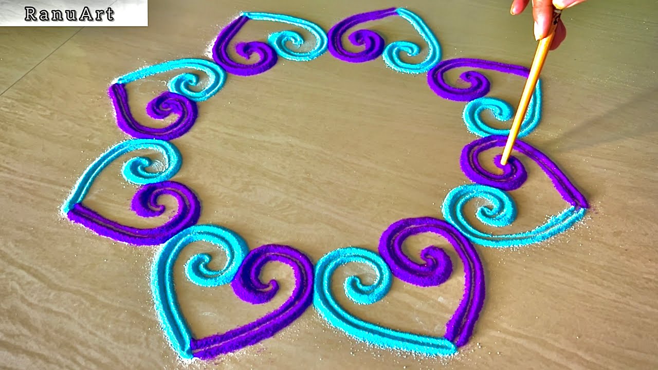 Super Easy Rangoli Design for Beginners | Beautiful & Quick Rangoli Tutorial ✨Ranu Art