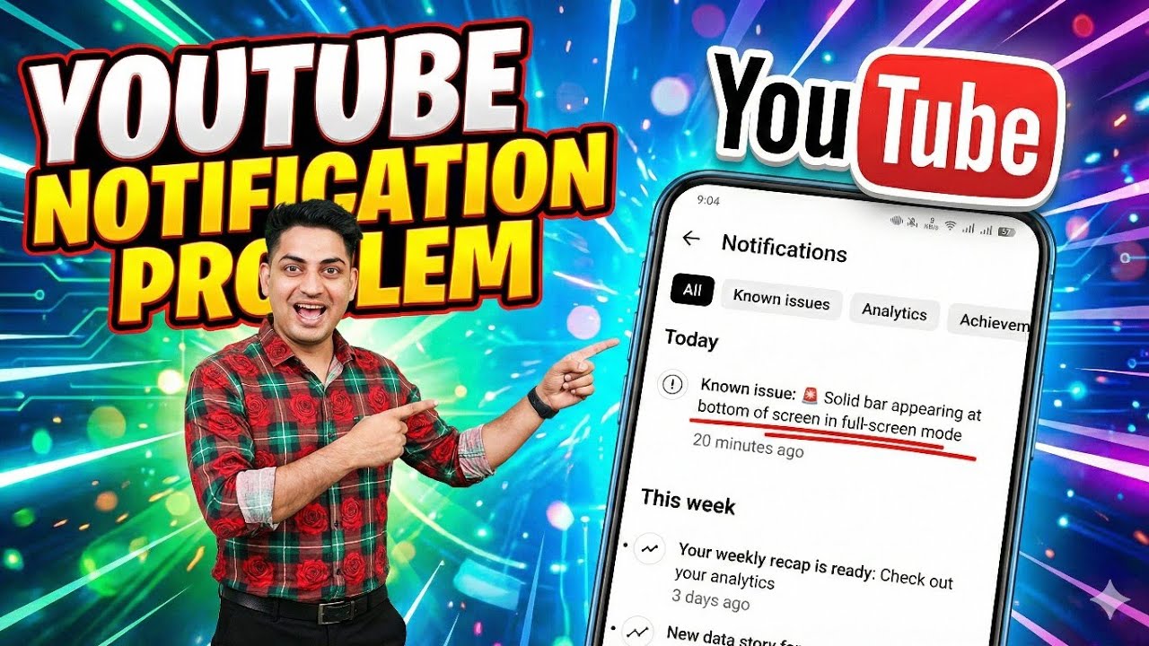 Known Issue: 🚨 Solid bar appearing at bottom of screen in full-screen mode YouTube Problem Today Fix