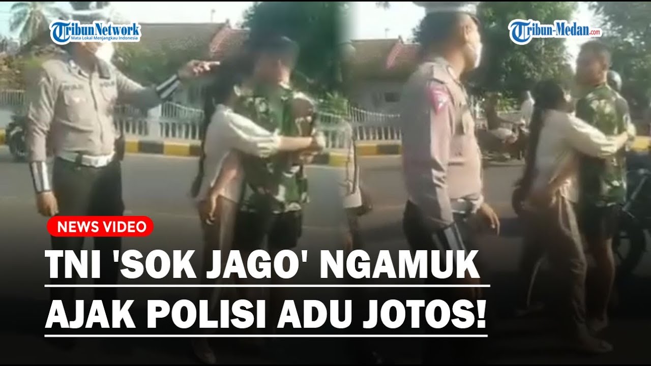 VIRAL Anggota TNI 'Sok Jago' Ngamuk Ajak Polisi Adu Jotos, Gegara Ditegur Tak Pakai Helm!