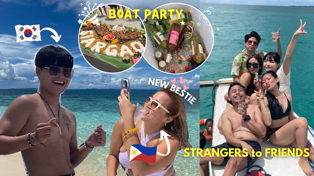 Korean Cousins Made Random Filipino Friends in Siargao 🇵🇭🇰🇷 ENDED UP PARTYING TOGETHER !
