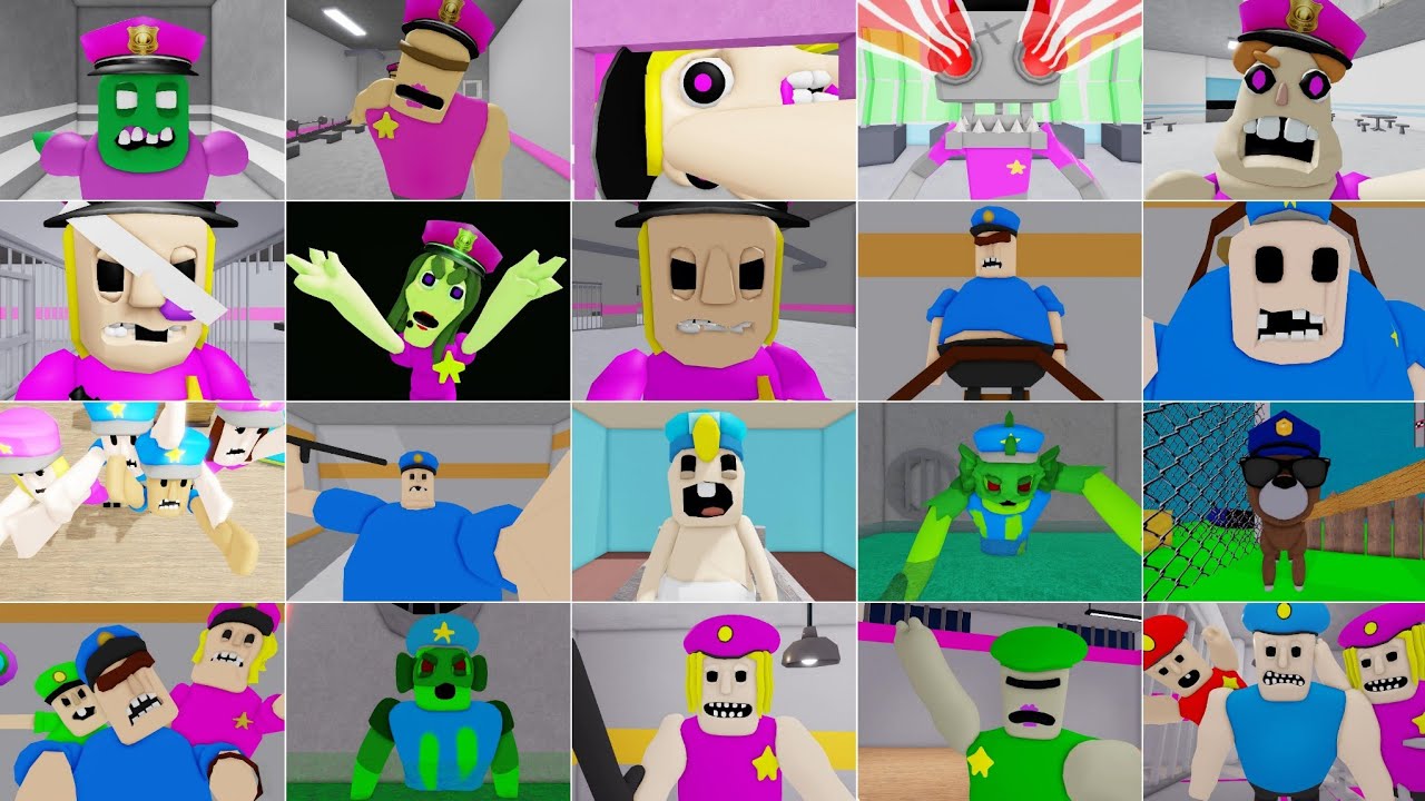 POLICE FAMILY ESCAPE, POLICE GIRL PRISON, BUFF POLICE FAMILY PRISON, ROBLOX OBBY ALL JUMPSCARE