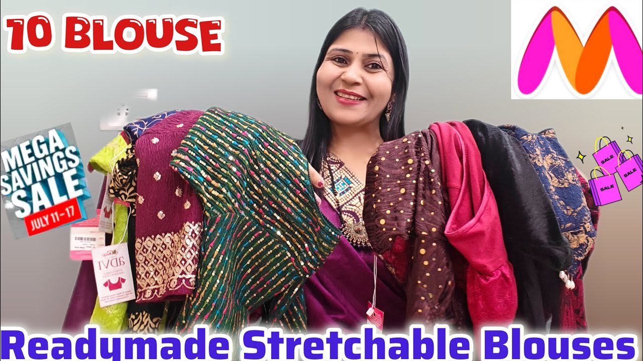 Myntra Readymade Stretchable Blouses Haul💕 Party Wear & Embroidered Blouses 💕 Must Try 💕 Myntra Haul