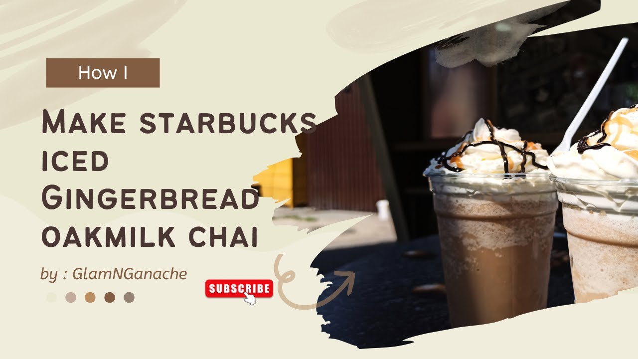 How I Make Starbucks Iced Gingerbread Oatmilk Chai | DIY | #1000subscribers #howto #starbucks