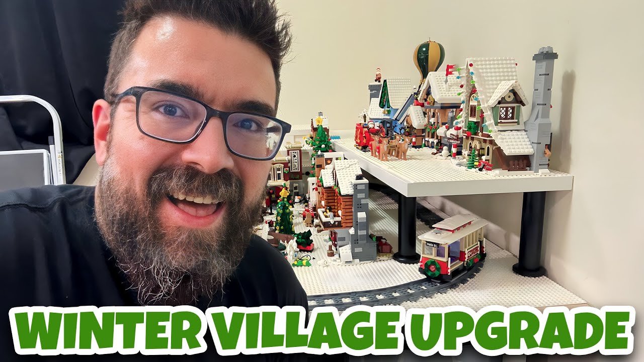 Transforming My LEGO Winter Village: Raised Platform & Train Tunnel!