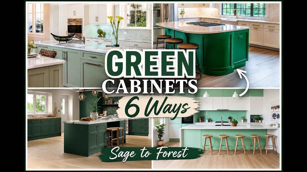 Green Kitchen Cabinets: 6 Ways to Style Sage, Olive & Forest Green