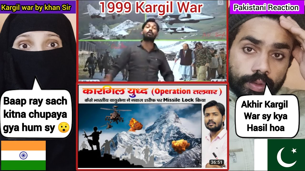 Pakistani Couple Reaction on Kargil War by Khan Sir | Fact of Kargil War | Mani Jani Reaction