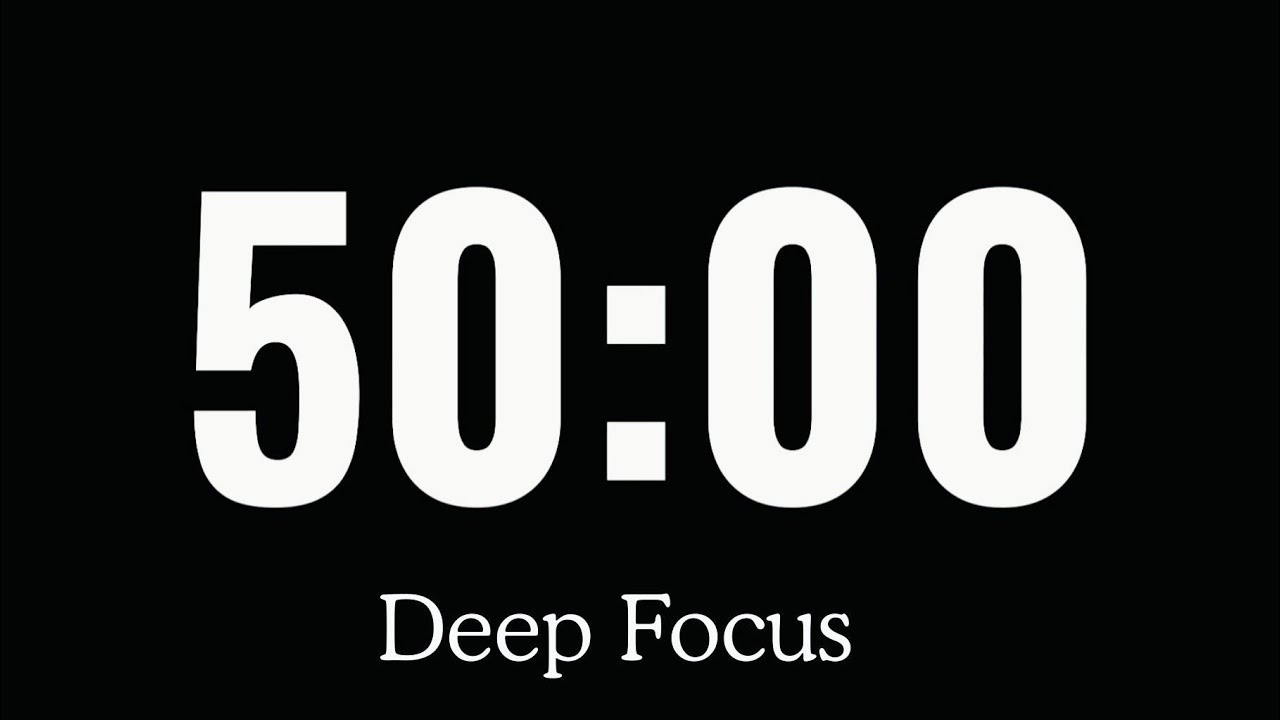 50 MINUTE STUDY TIMER | Deep Focus | No Sound | Pomodoro