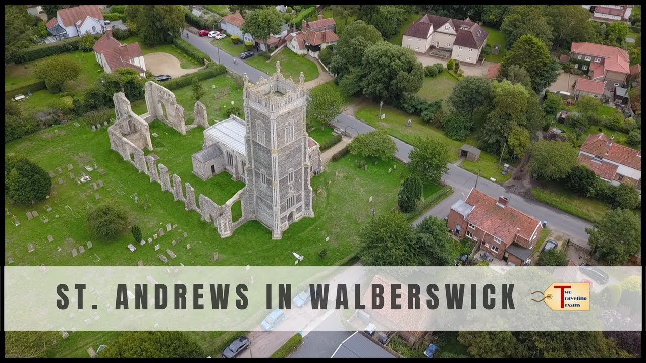 St. Andrew's Church in Walberswick, England | 4K Drone Video