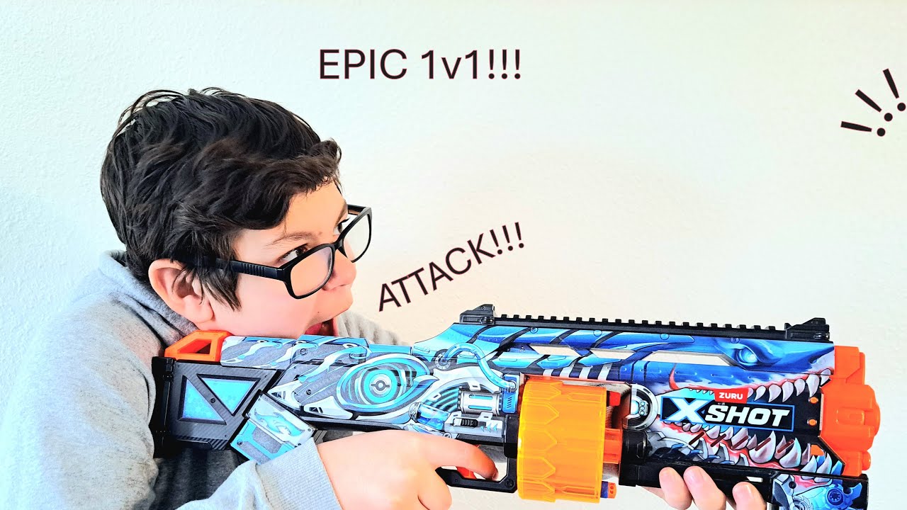 I beat my friend in a battle so I could join Nerf Headquarters!