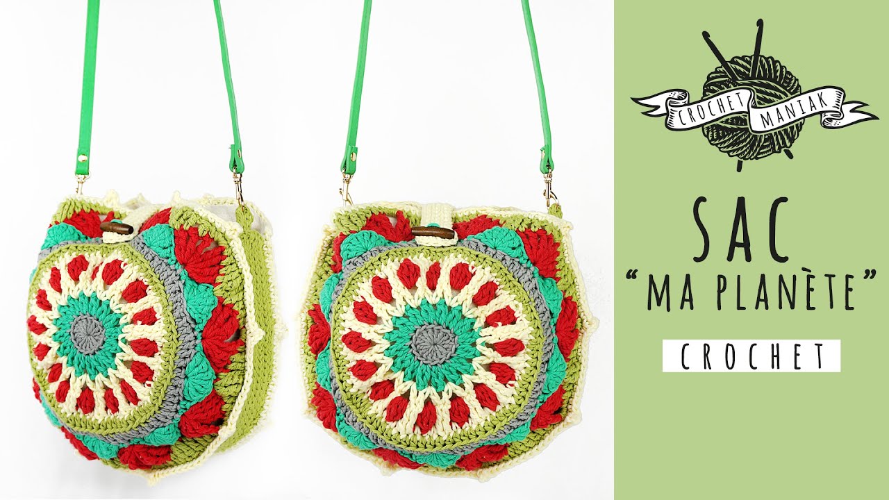 Tuto crochet sac rond mandala 
