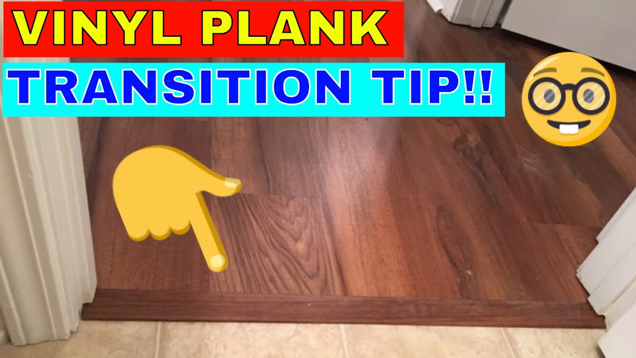 Vinyl plank transition to concrete