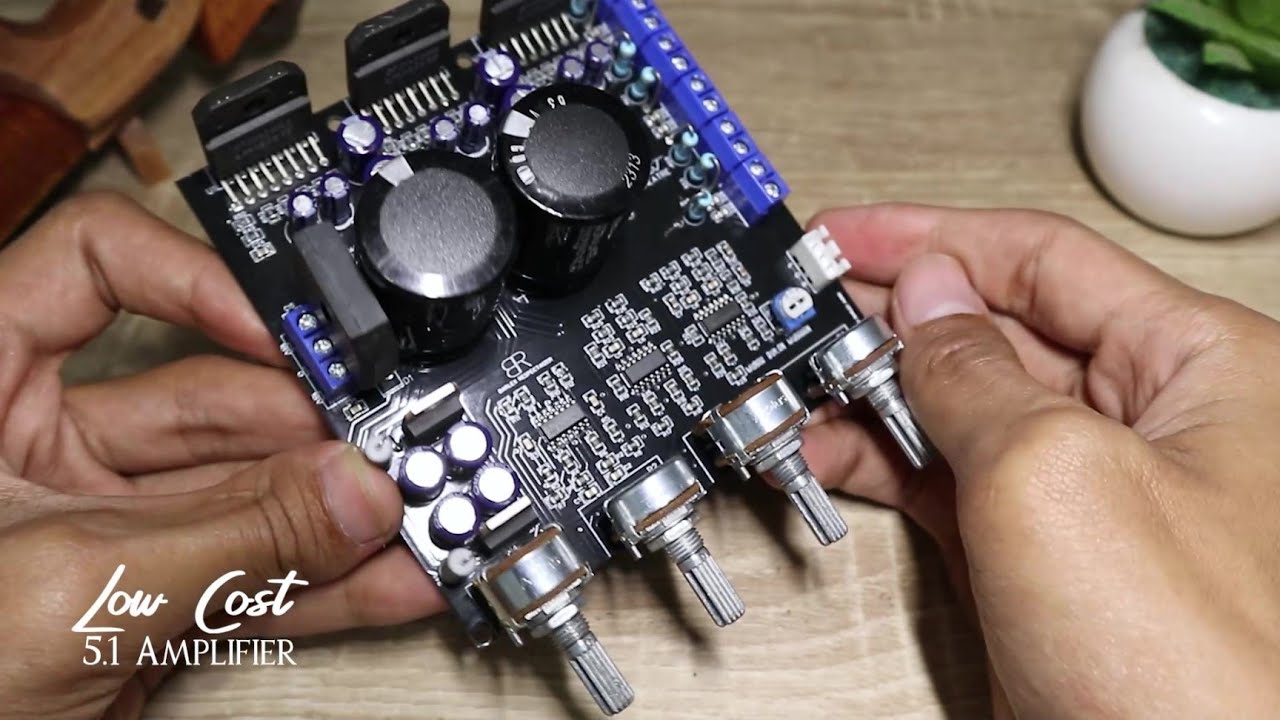 Make DIY low Cost 5.1 amplifier LM1876 For Home Theatre with onboard Processor