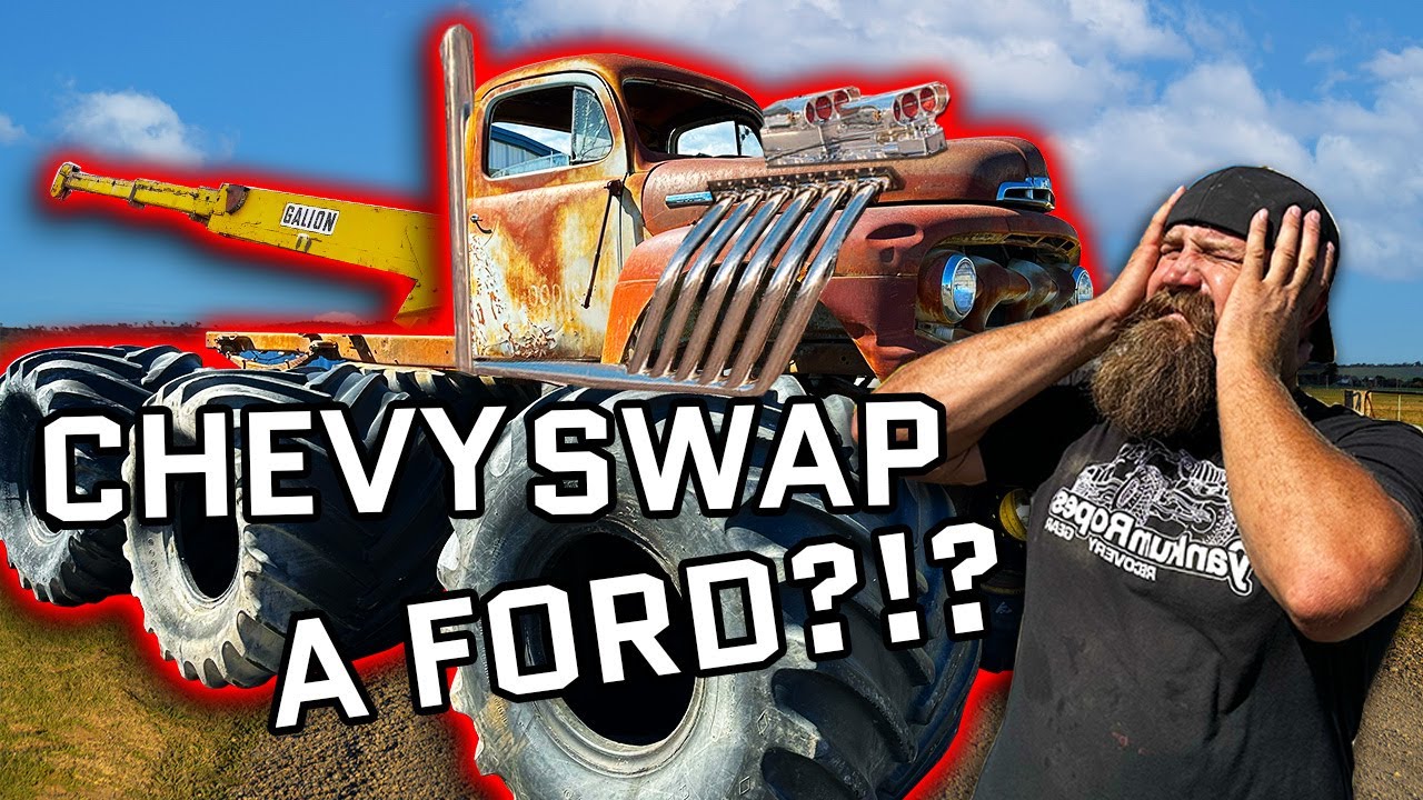 Swap a CHEVY 454 into the FORD 6x6 MONSTER TOWTRUCK!?!