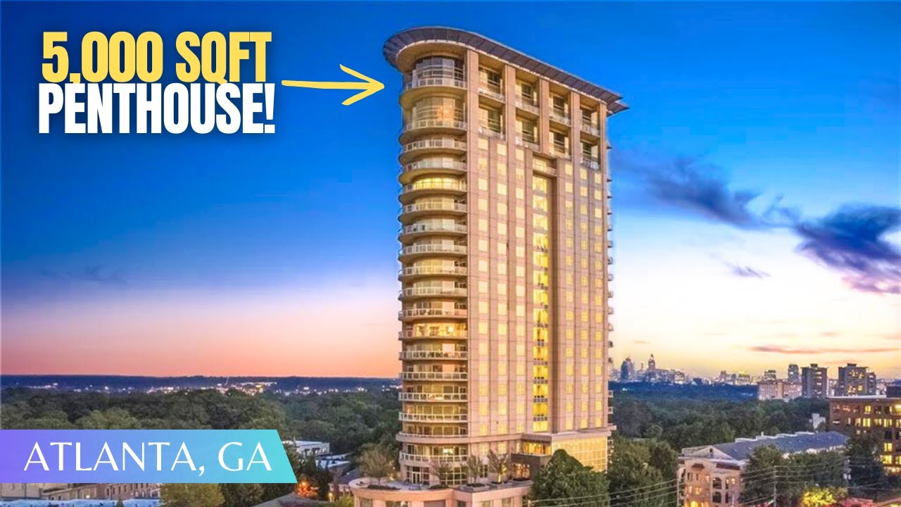 5,000 SQFT Penthouse w/4 Private Balconies + Panoramic Views of Atlanta + Dreamy Primary Suite
