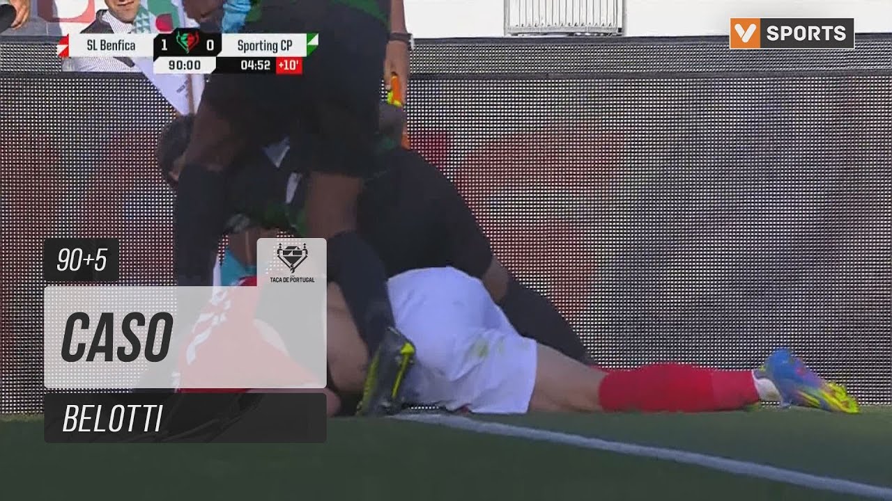 Belotti queixoso ap&oacute;s duelo com Matheus Reis | Benfica-Sporting (Ta&ccedil;a de Portugal 24/25)