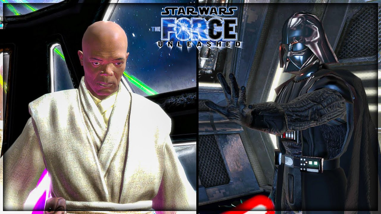 Mace Windu vs Darth Vader - Star Wars The Force Unleashed