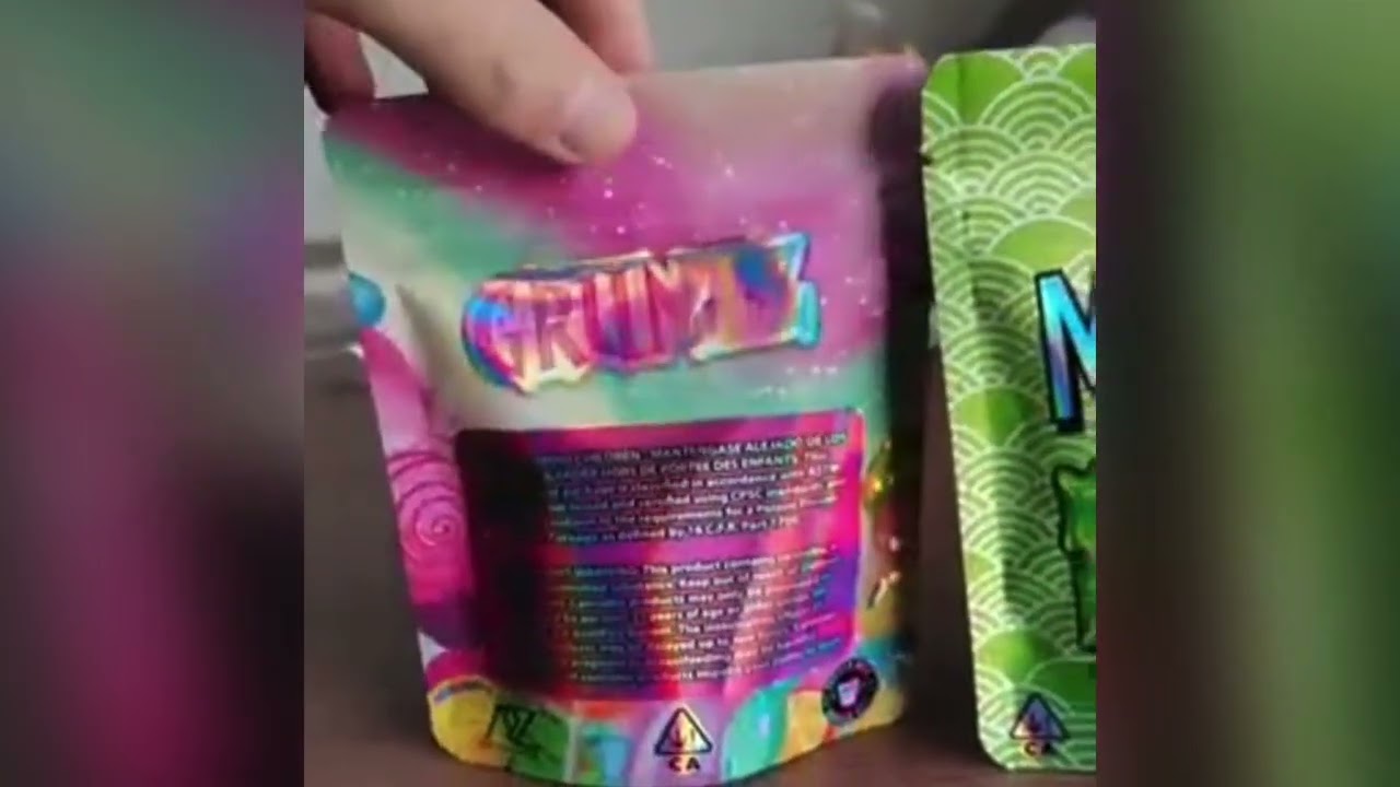 Black Unicorn holographic Mylar Bags- Rainbow Driver, Gruntz, Master Kush, Cali Runtz