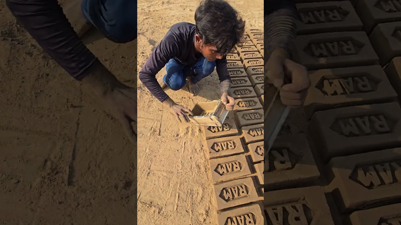 Amazing skill of bricks making method #handmade #skills #shorts #trending #viralvideo #desi
