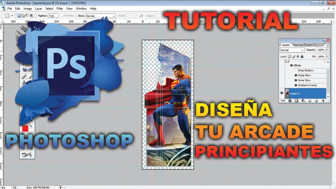 Como Diseñar la PLANTILLA de tu ARCADE FICHIN 📍✍️ ║ TUTORIAL Photoshop Para Principiantes 🤓