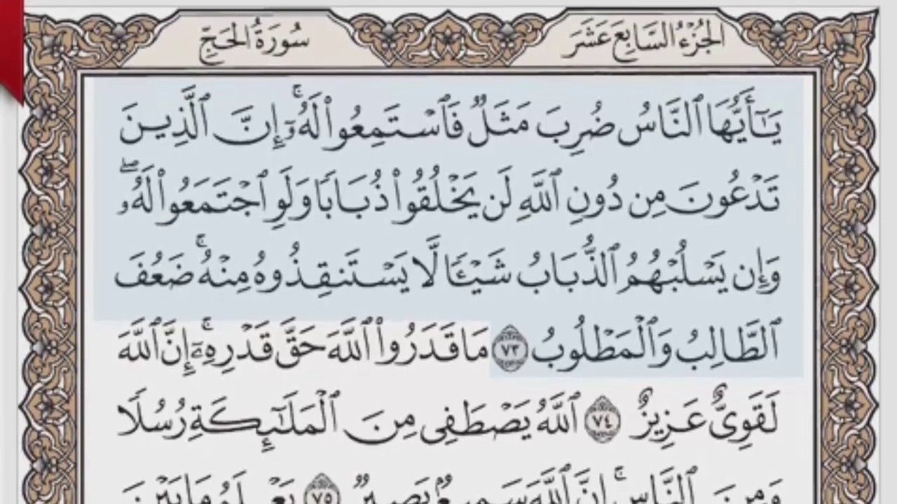 القرآن الكريم بالصفحات صوت وصورة ص/ 341 الشيخ محمود خليل الحصري بمد المنفصل