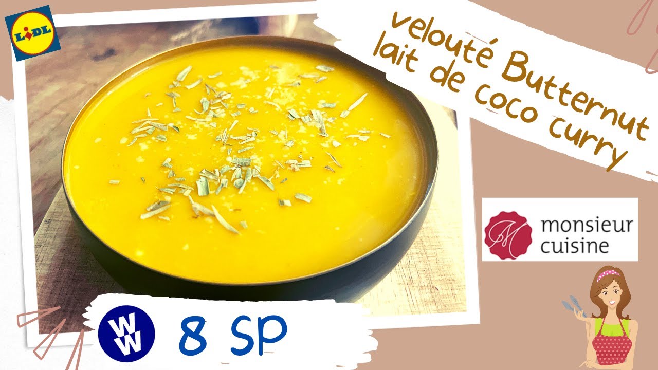 Soupe light au butternut lait de coco curry  8SP WW + Monsieur cuisine  ( @SandCookLook  )