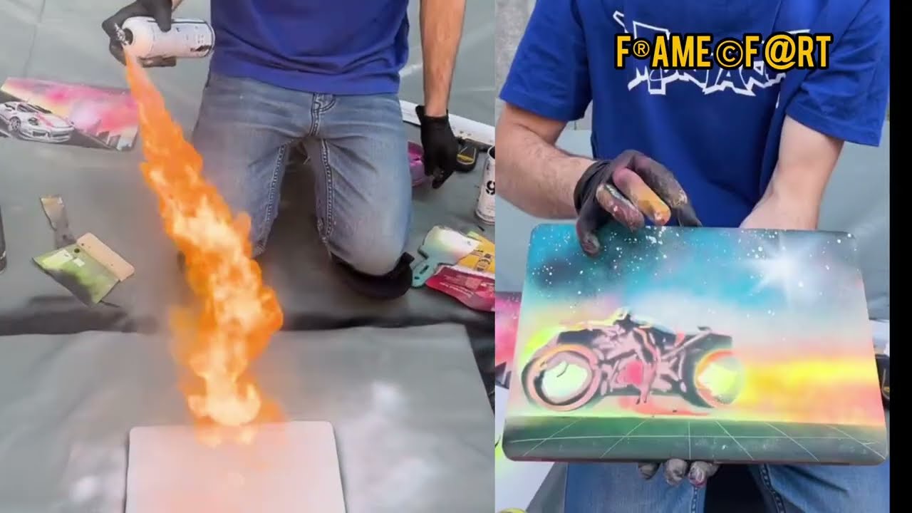 DIY MacBook Customization! 💻 | Frame of Art | Epic Spray Paint Art Tutorial #streetart #art 