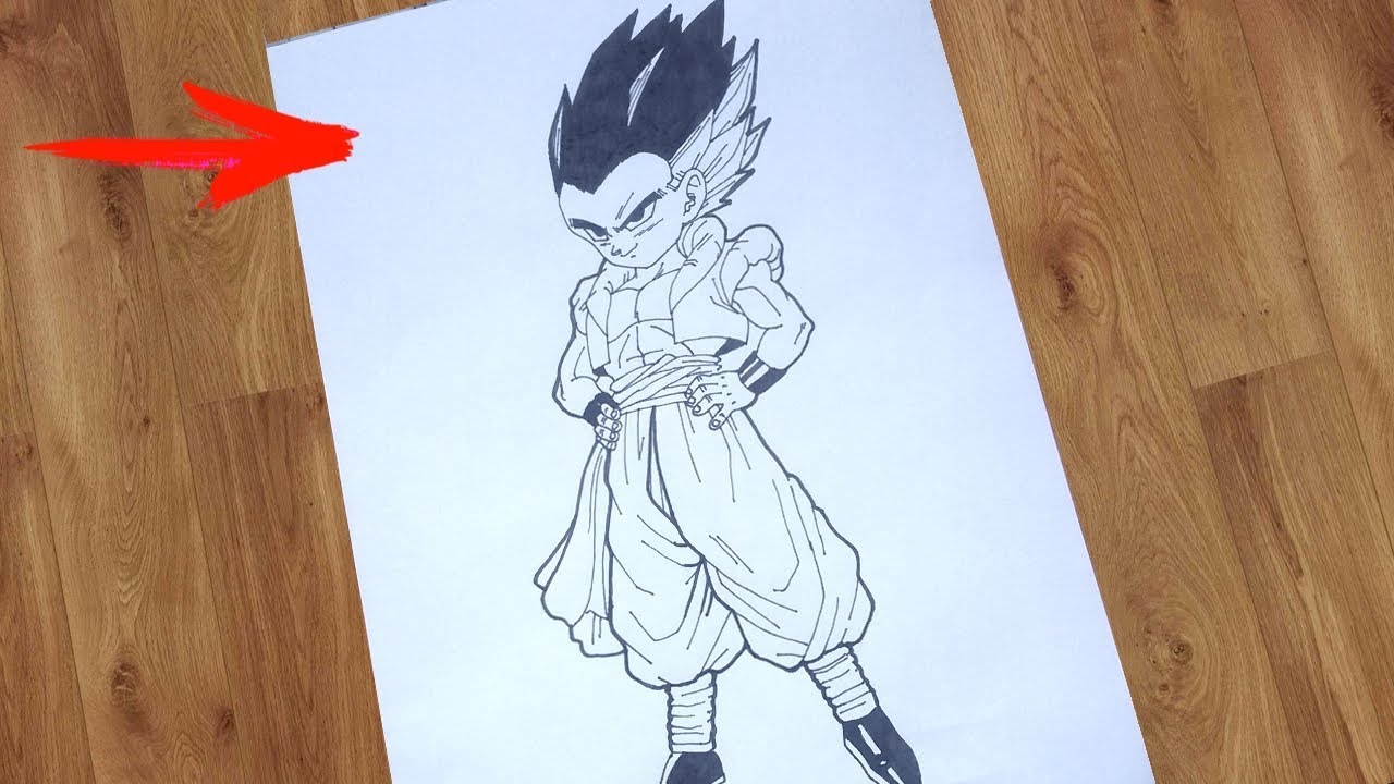 Como desenhar o Gotenks, ( FUSÃO ) De Dragonball Z