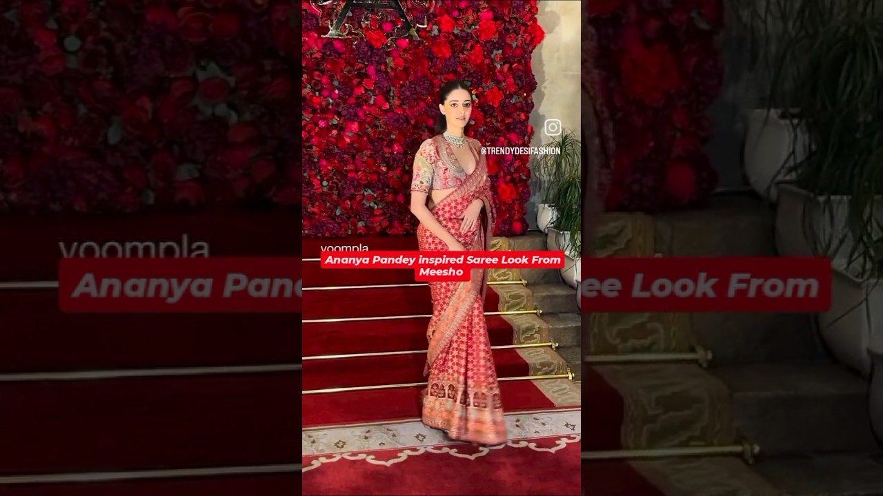 Ananya Pandey inspired Saree Look From Meesho #shorts #bollywood