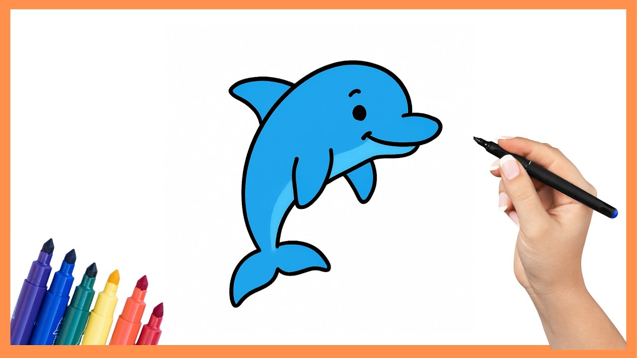 Delfin zeichnen lernen Tutorial