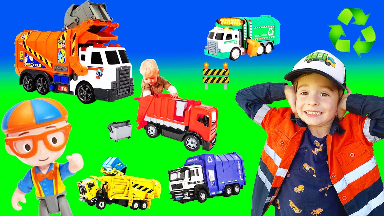 🚛Garbage Trucks for Kids 🚛| BLiPPi Toys Car wash | min min playtime