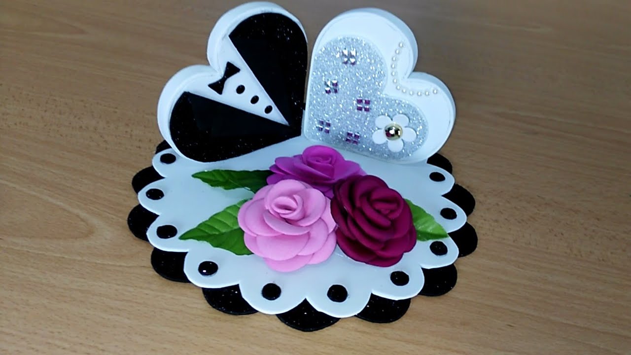 فكرة عمل هدية بورق الفوم/ عمل يدوي بورق الفوم للديكور / Bella idea con carta eva /DIY / Artes/Crafts