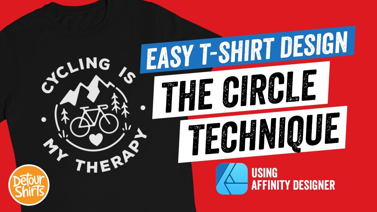 T-Shirt Designs That Sell  - The Circle Technique - Easy Design for Beginners in Affinity Designer