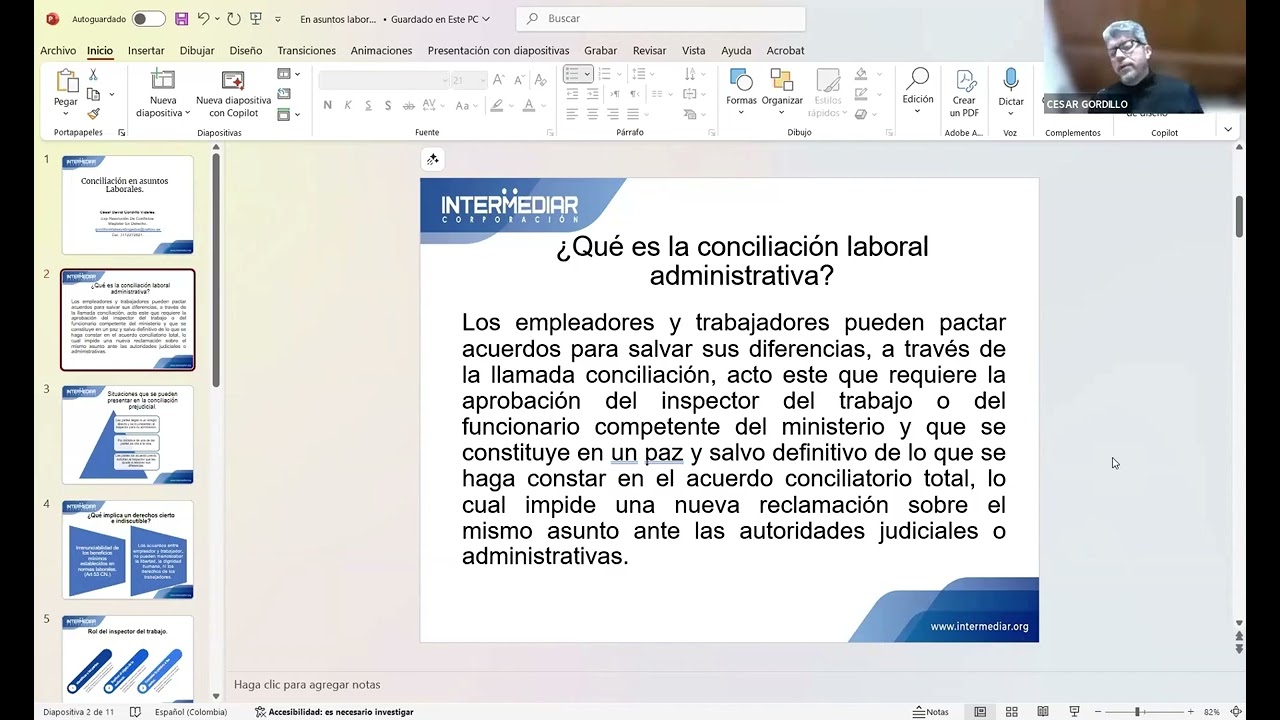 Conciliación en asuntos laborales César