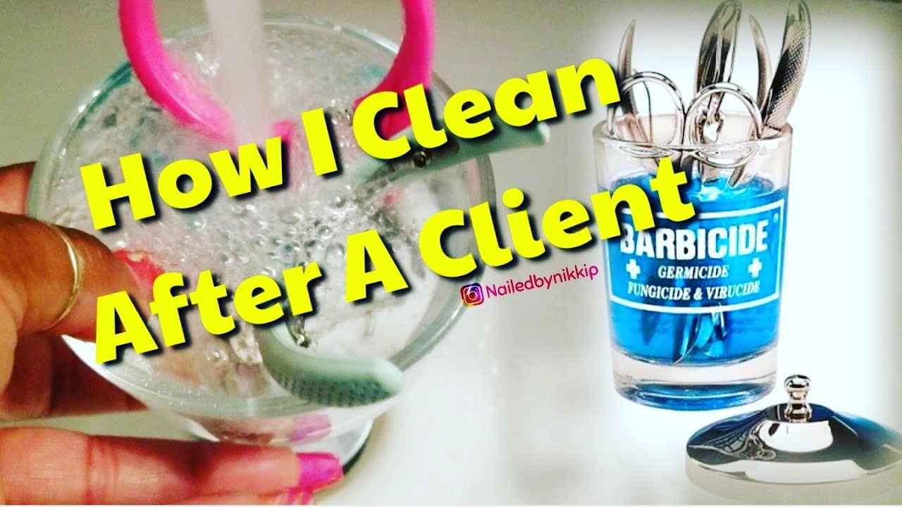 HOW TO CLEAN & SANATIZE NAIL TOOLS & IMPLEMENTS ❌ NAIL & PEDICURE SAFETY ❌School Vlog 14