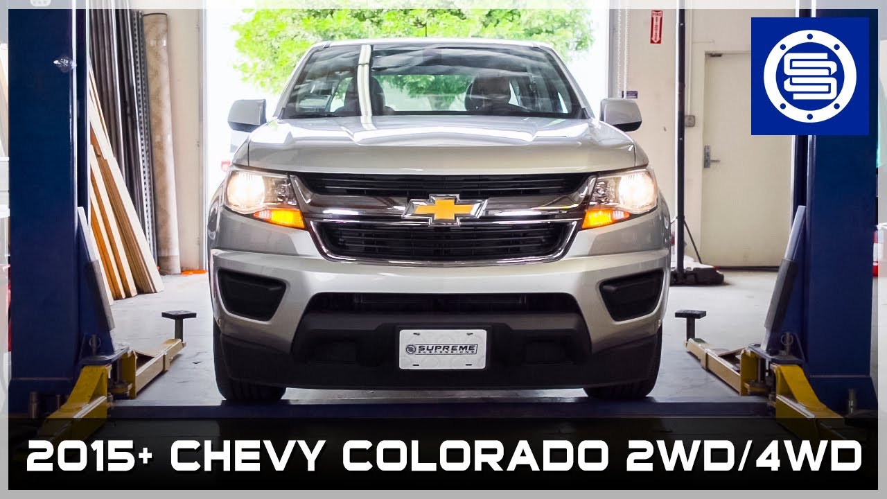 Установка комплекта для лифтовки передней подвески на 2,5 дюйма на Chevrolet Colorado 2015 года в...