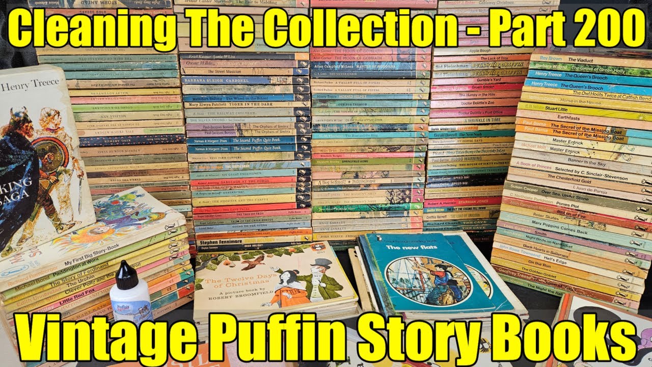 Unintentional ASMR - Cleaning The Collection - Part 200 - Cleaning Vintage Puffin Story Books