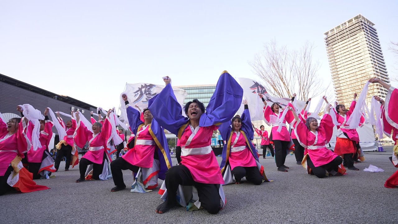 [4K] 大分大学 獲天　九州がっ祭 2025 火の国YOSAKOIまつり くまもとお城まつり 土曜日 熊本駅アミュひろば