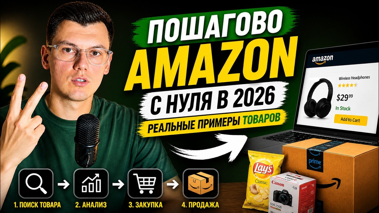 Как заработать на Amazon в 2025, если ты полный новичок? Онлайн Арбитраж для начинающих, FBA Amazon