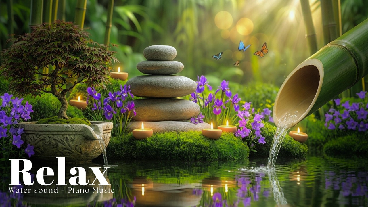 Relaxing Piano & Nature Water Sounds 💧 Deep Sleep Music, Meditation & Stress Relief 🌿