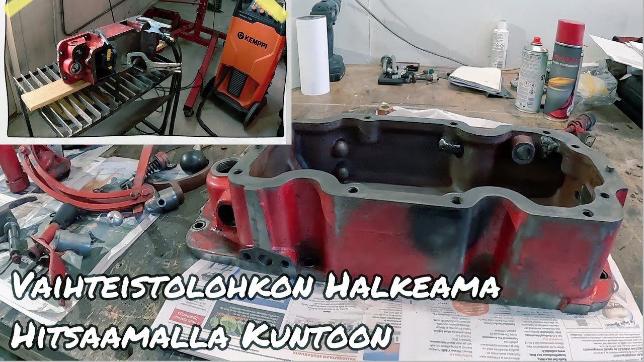 Valmet 565.2 - Lohko Halki - korjataan hitsaamalla, vaihekepit kuntoon