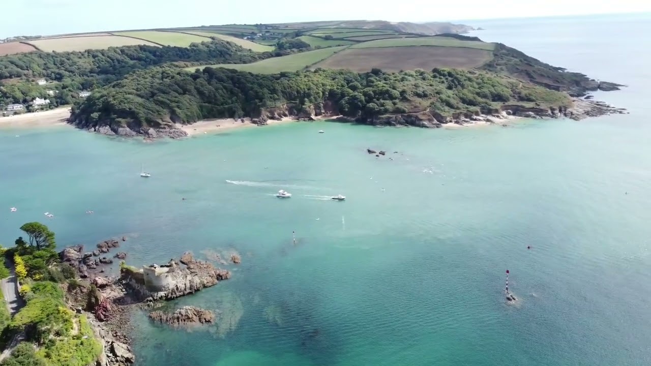 Salcombe, Devon. South Sands drone footage from &pound;4m penthouse