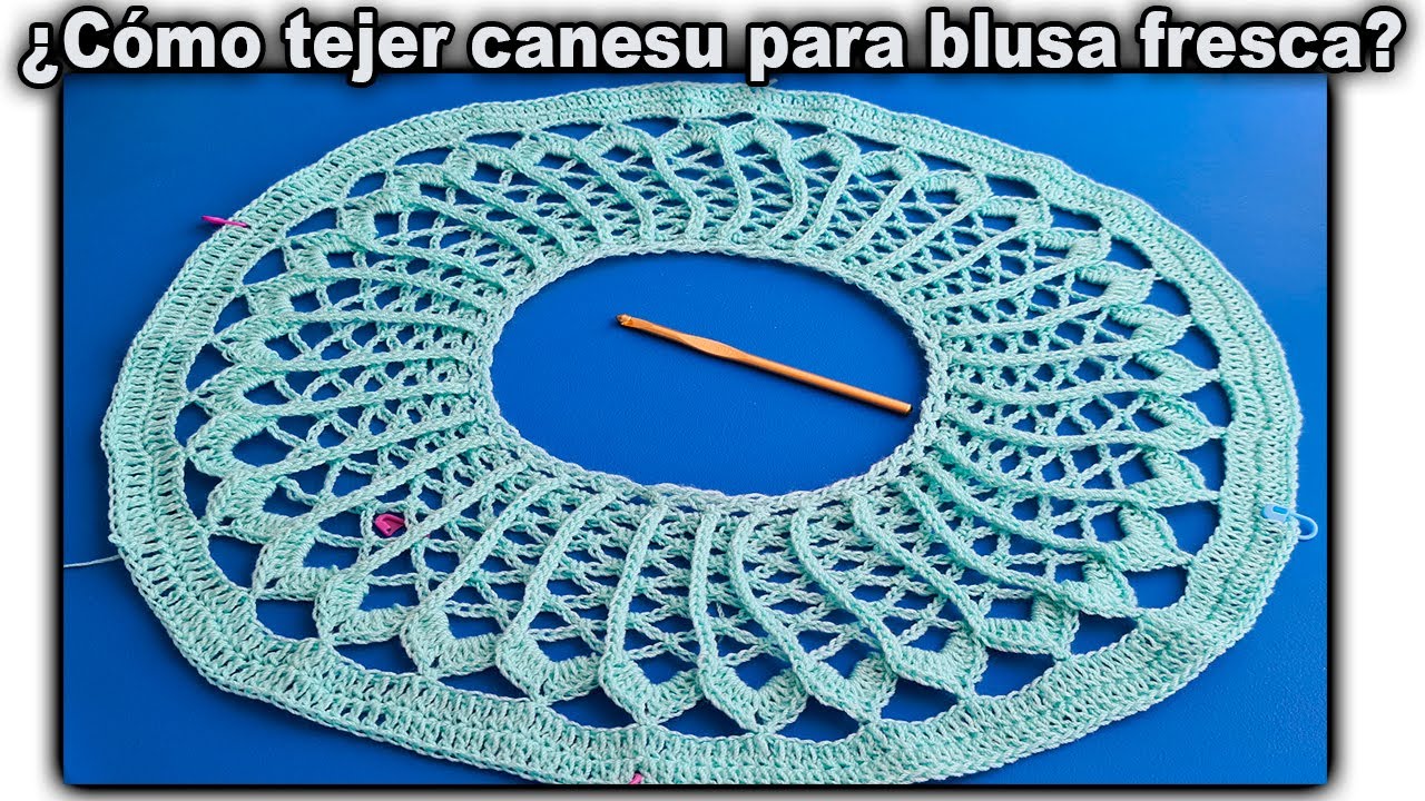 "CANESU para BLUSA FRESCA en TODAS LAS TALLAS" |  Como tejer cuello de una blusa | Todo en crochet