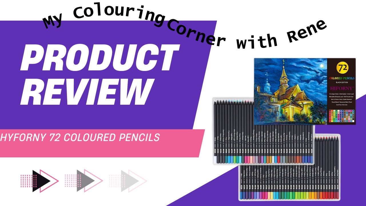 Hiforny 72 Coloured Pencil Review and Test colour.